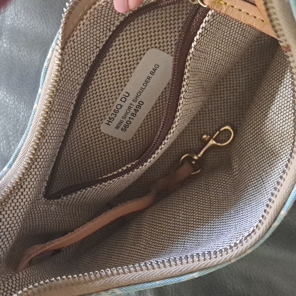 Dooney & Bourke Blue and White Monogram Shoulder Bag - Picture 3 of 3